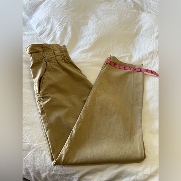 Mother | Size 26 | Yoyo Ruffle Greaser Paper Bag Highrise Straight Khakis Pants - Picture 12 of 12